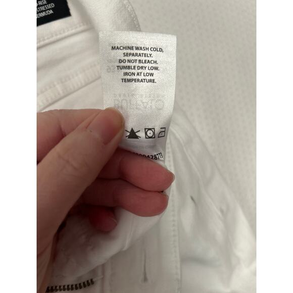 Buffalo David Bitton Women's White Distressed Bermuda Shorts NWT Size 4/27 - Picture 8 of 11